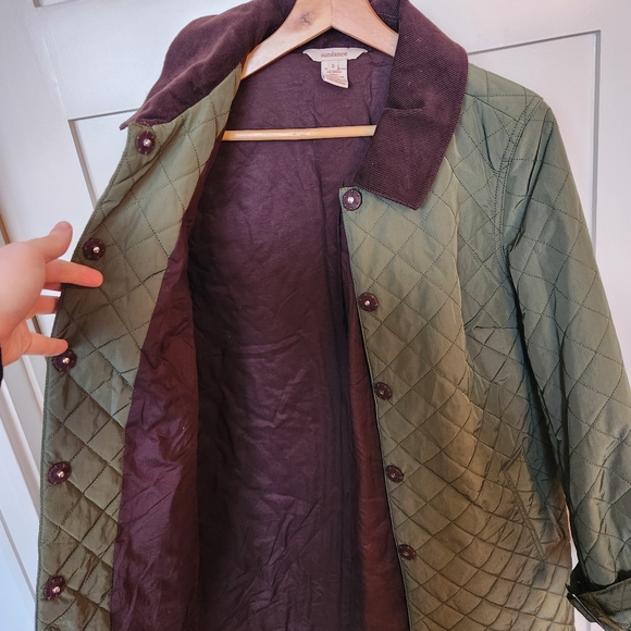 Sundance Quilted Olive Green Country Jacket Classic Sz. Small - Picture 2 of 4